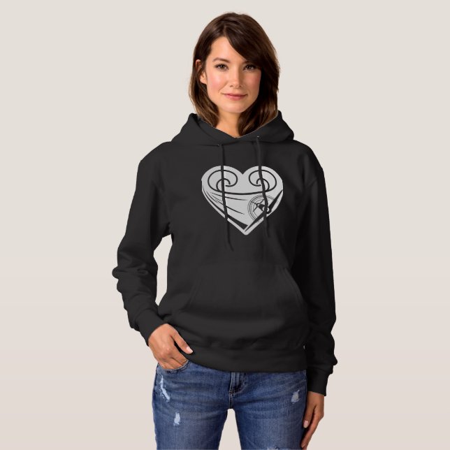 P-51 Mustange Heart Womens Hooded SweatShirt  (Front Full)