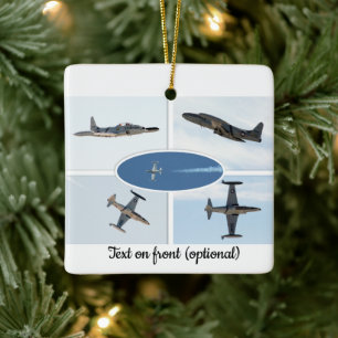 P-80 Shooting Star 5 Plane Set Ceramic Tree Decoration