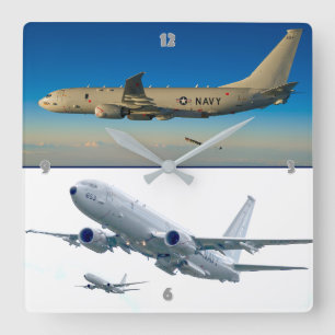 P-8 POSEIDON SQUARE WALL CLOCK