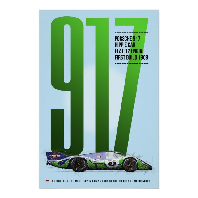 P 917 Hippie Car Tribute Poster (Front)