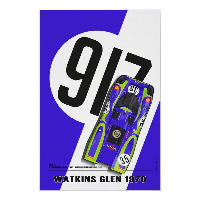 P 917 Larrousse-Lennep Watkins Glen 1970 Poster (Front)