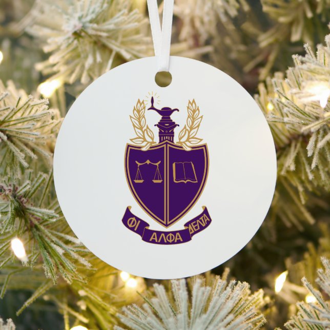 P.A.D. Crest Metal Tree Decoration (Insitu)