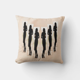 P A R T Y  on Black/White/Tan Cushion