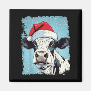 P Art Colorful Cow Christmas Magnet