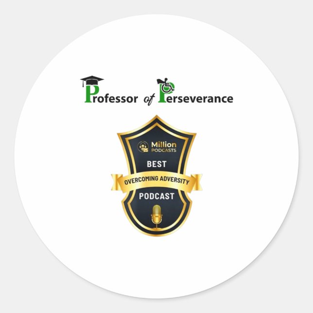 P Bearball Award  Classic Round Sticker (Front)