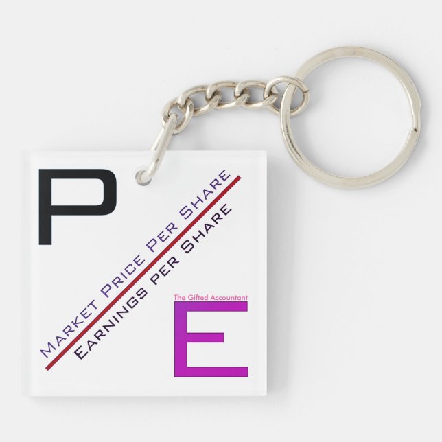 "P/E Ratio" Key Ring (Back)