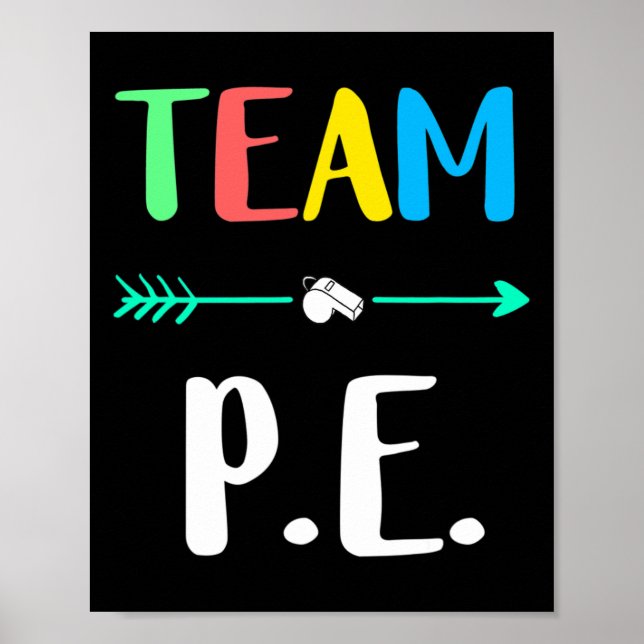 P.e. School Teacher Pe Teacher Strong Physical Tea Poster (Front)
