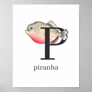 P for Piranha Poster