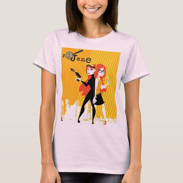 P. I. Jane basic pink women's t-shirt (Front)