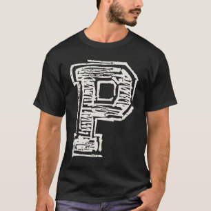 P in Vintage Athletic Font T-Shirt