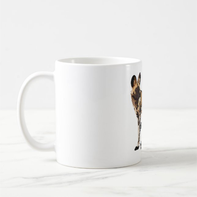 P is for Painted Dog Keeper Coffee Mug (Left)