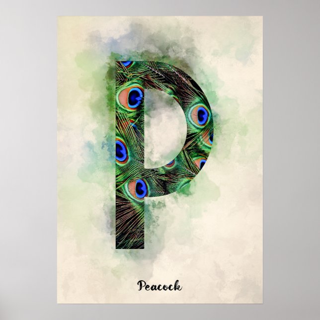 P is For Peacock Poster (Front)