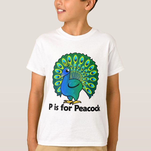 P is for Peacock T-Shirt (Front)