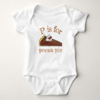 P is for Pecan Pie Southern Food Slice Dessert