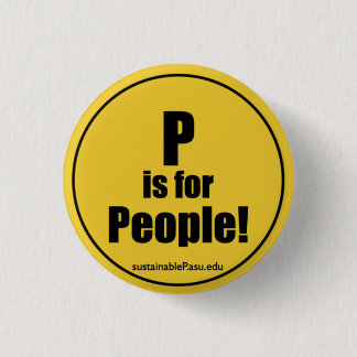 P is for People! 3 Cm Round Badge