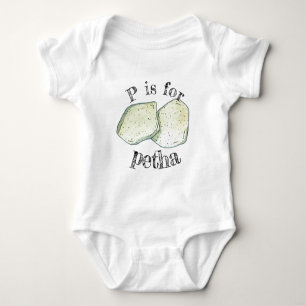 P IS FOR Petha Mithai Indian Sweet Agra India Baby Bodysuit