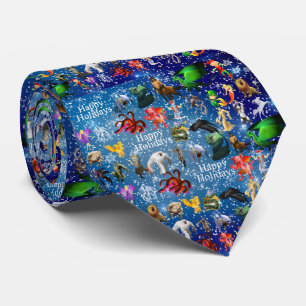 P is for Phoenix Christmas Tie(Blue) Tie