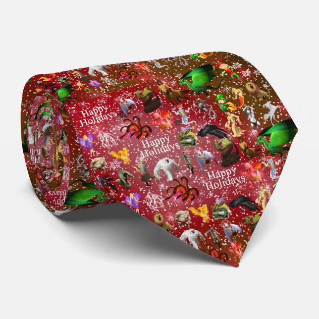 P is for Phoenix Christmas Tie(cran.) Tie (Rolled)