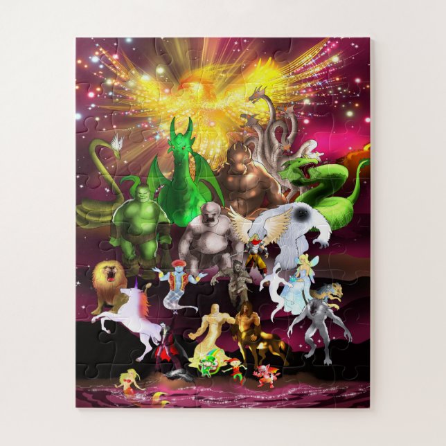 P is for Phoenix Jigsaw Puzzle (Vertical)