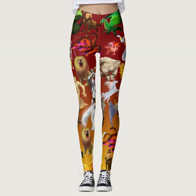 P is for Phoenix Leggings(Gold) Leggings (Front)