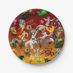 P is for Phoenix Paper Plate(Gold) Plate