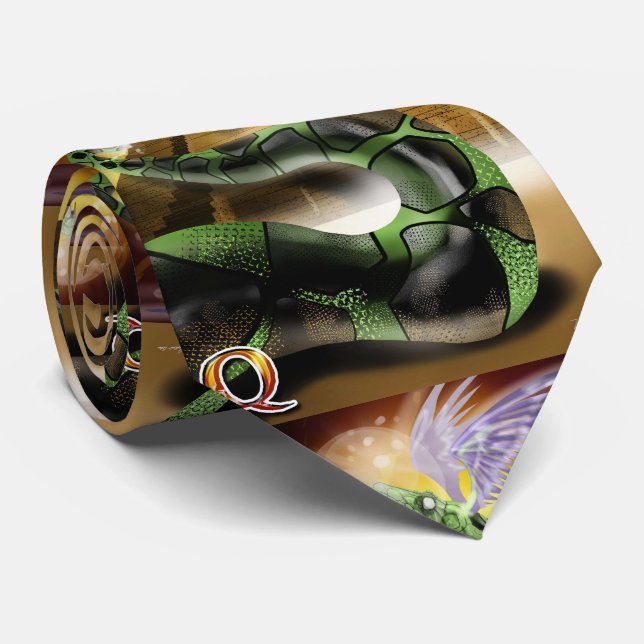 P  is for Phoenix: Q is for Quetzalcoatl Tie (Rolled)