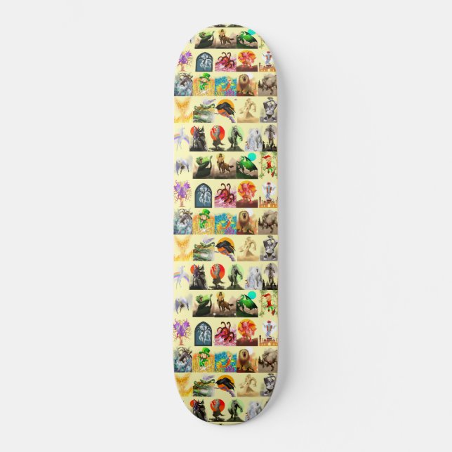 P is for Phoenix Together on Yellow  Skateboard (Front)