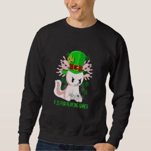 P Is For Playing Video Games Boys St Patricks Day Sweatshirt