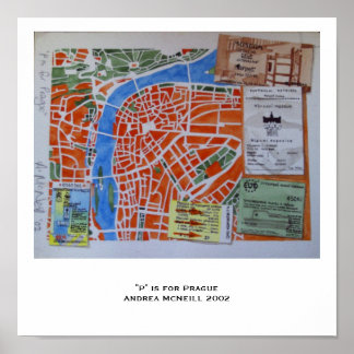 "P" is for Prague Poster