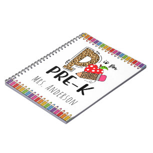 P is for Pre-K Teacher Back to School Notebook