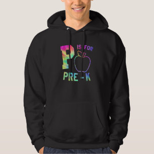 P Is For Preschool Teacher Team Summer Tie Dye Pre Hoodie