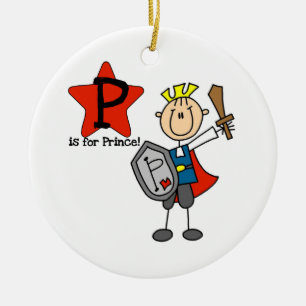 P is for Prince Ceramic Tree Decoration