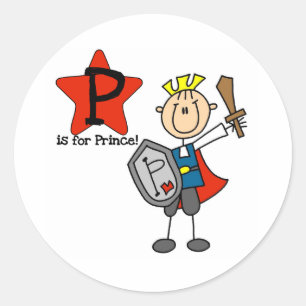 P is for Prince Classic Round Sticker