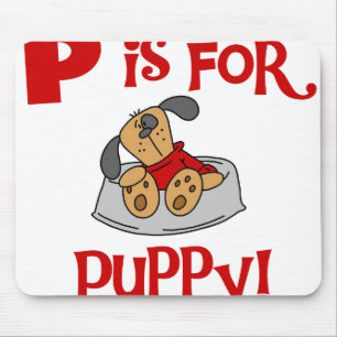 P is for Puppy Mouse Pad