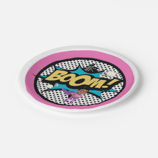 P.J. Tuttles Supergirl, Paper Plates 7" - AfroPuff