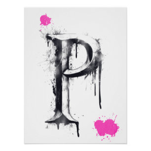P Letter - Typography Poster