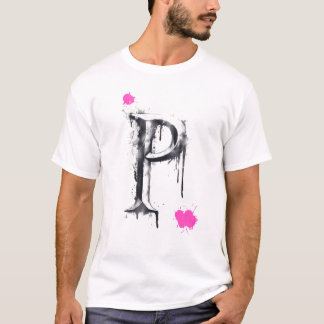 P Letter - Typography T-Shirt