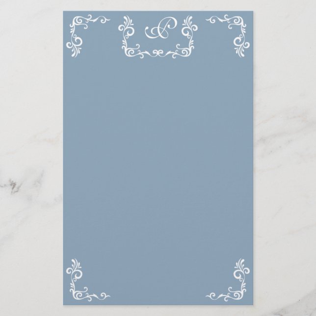 P :: Monogram P Greek Goddess Stationery (Front)
