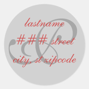 P monogram return address label - personalise