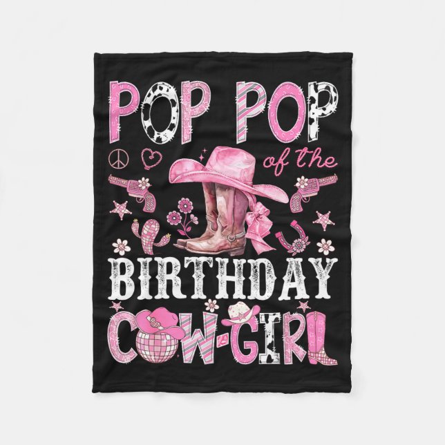P P Of The Birthday Cow-girl Nk Disco Rodeo P P  Fleece Blanket (Front)