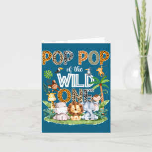 P P Of The Wild One 1st Birthday Safari Jungle Card