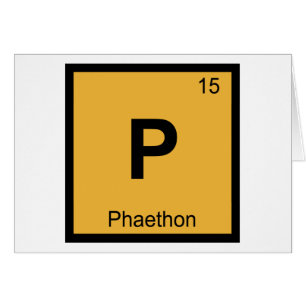 P - Phaethon Greek Chemistry Periodic Table Symbol