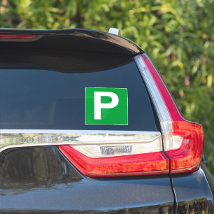 P Plate Green / White