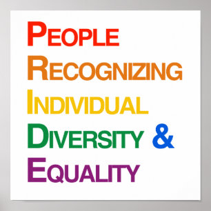 P-R-I-D-E: PEOPLE RECOGNIZING INDIVIDUAL DIVERSITY POSTER