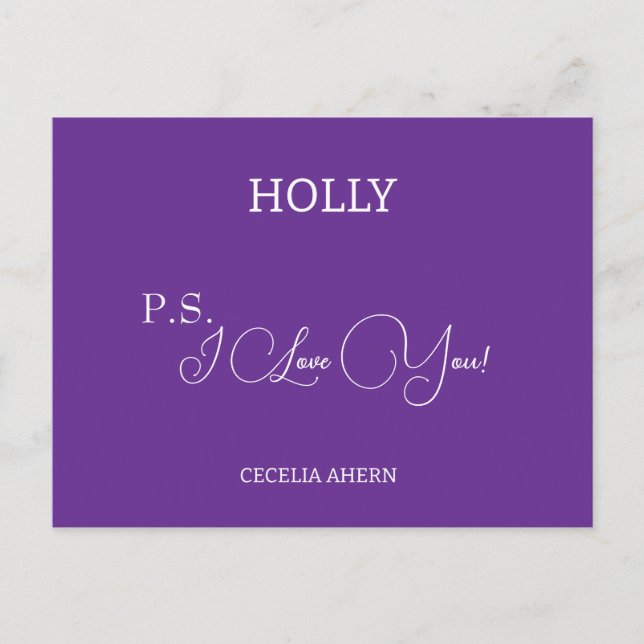 P.S. I Love You personalised Postcard (Front)