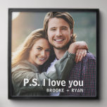 P.S. I Love You Romantic Couple Photo Custom Peel And Stick Photo Tile<br><div class="desc">P.S. I Love You Romantic Couple Modern Photo Template Custom Peel and Stick Photo Tile features your favourite photo with your personalised names with the customisable text "P.S. I love you" in modern script typography. Makes a fantastic gift for Christmas, holidays, birthday, anniversary, Valentine's Day and more for your wife,...</div>