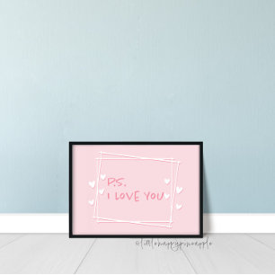 P.S. I Love You Valentine's Day Wall Art Sign