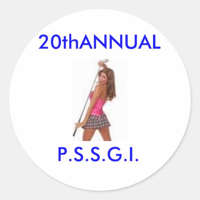 P.S.S.G.I. CLASSIC ROUND STICKER (Front)