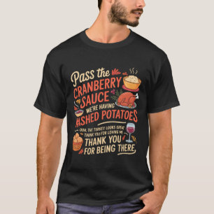 P The Cranberry Sauce Funny Thanksgiving Long Slee T-Shirt