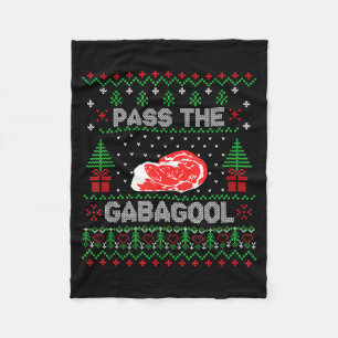 P The Gabagool Tacky Ugly Christmas Sweater For Me Fleece Blanket